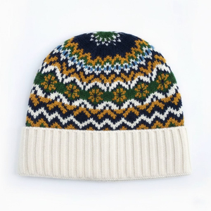 Gorro de Punto de Invierno Personalizado al por Mayor a Bajo Precio, Unisex, de Color Sólido, con Etiqueta Personalizada, Gorro Cálido Tipo Beanie con Jacquard - Product Image 1