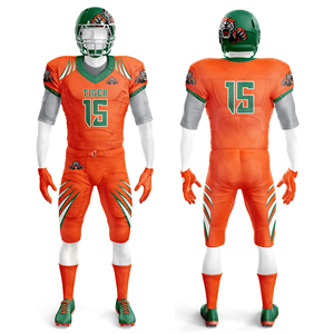 Ensemble d'uniformes de football américain personnalisés OEM, séchage rapide, respirant, anti-UV, anti-bactérien, sublimé, léger, 100% polyester - Product Image 6