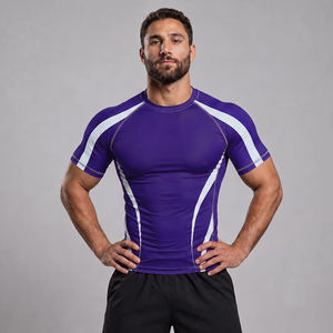 Vêtements de protection solaire pour hommes, rashguard MMA personnalisé de haute qualité en gros, vêtements de compression pour hommes, chemises MMA personnalisées - Product Image 6