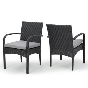 Juego de 2 Sillas de Comedor de Mimbre CORDOBA KD PE para Jardín - Product Image 2