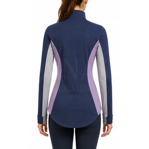Veste d'équitation pour femmes, haute performance, tissu softshell léger en spandex, protection contre le vent, poches zippées sécurisées - Product Image 4