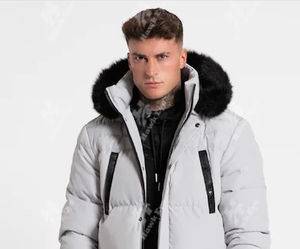 Veste d'hiver longue à capuche personnalisée pour homme, en polyester noir, avec rembourrage en coton, respirante, vente en gros 2026 - Product Image 6