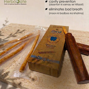 Organic Fresh Miswak Teeth Cleaner Pack of Five Natural Herbal Dental Sticks with Wooden Holder Cheap Price Miswak Stick - Product Image 1