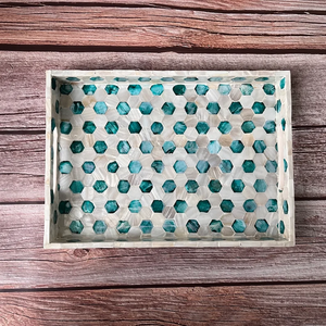 Bandeja de Servir de Nácar PERFECT ENTERPRISES: Bandeja con Incrustaciones de Nácar Hecha a Mano - Product Image 5