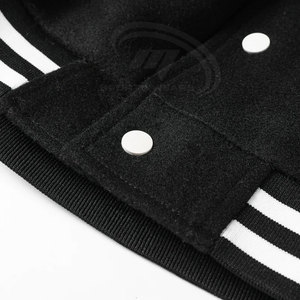 Stylish Varsity Winter Jacket Soft Fabric Stand Collar Eco-Friendly Lightweight with Durable Snap <b>Button</b> Front Closure - Product Image 5