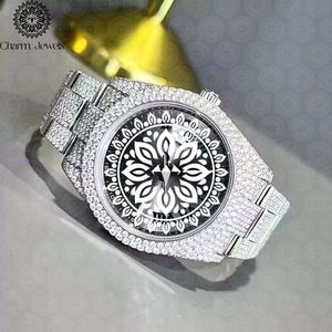 Charm_Jewels Luxury Stainless Steel <b>Watch</b> 40mm Analog Quartz Sapphire Crystal <b>Diamond</b> Bezel Folding Clasp Men - Product Image 6