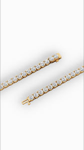Pulsera de tenis clásica de 7 pulgadas con diamantes cultivados en laboratorio de corte redondo, oro de 18K, venta al por mayor, fabricante y proveedor de joyería fina OEM - Product Image 6