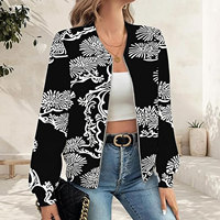Blouson Bomber Hiver Personnalisé pour Femme Grande Taille, Manteau Décontracté à Bouton Unique, Manches Longues, Col Montant, Chaud et Tendance
