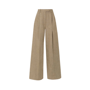 Pantalon chino kaki pour femme été taille haute sergé de coton fabriqué au Vietnam - Product Image 5