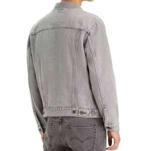 Veste en jean pour homme, coupe classique, col rabattu, 100% coton, style décontracté, couleur unie, fermeture boutonnée, saison automne - Product Image 2