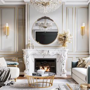 Le miroir en métal design sert de pièce maîtresse qui attire l'attention sans dominer la pièce. - Product Image 6