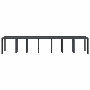 Tavolo da Giardino in Polyrattan Antracite 157.48 X 39.37 X 28.74 Pollici, Tavoli da Esterno - Product Image 4