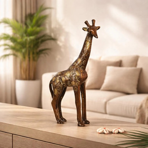 Estatua de Jirafa de Latón de 9 Pulgadas de Alto y 950 Gramos, Escultura de Animal Pulida, Color Personalizado, Marca Shubham para Decoración del Hogar - Product Image 6
