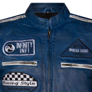 Blouson de motard en cuir véritable pour homme – Veste décontractée en cuir de qualité supérieure – Service d'échantillons direct usine disponible - Product Image 5