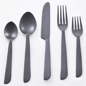 Juego de cubiertos metálicos comerciales con cuchara, tenedor y cuchillo para restaurante, hotel, catering, cocina, servicio de mesa. - Product Image 4