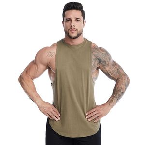 Camiseta sin mangas de algodón para hombre, cuello redondo, corte ajustado, 100% personalizada, al por mayor, color blanco, con impresión de logotipo personalizado - Product Image 6