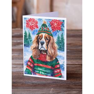 CAVALIER spaniel การ์ดอวยพรคริสต์มาส A7แพ็คการ์ดเปล่า8ใบพร้อม5x7ขนาดซองจดหมาย - Product Image 2