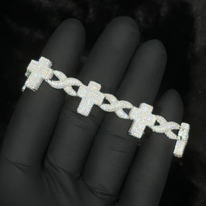 สร้อยข้อมือโซ่คริสตัลลายกากเพชร สไตล์ฮิปฮอป ใส่ได้ทุกวันสำหรับทุกเพศ - Product Image 1