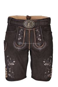 Vente en gros de cuir Trachten bavarois pour hommes Logo personnalisé Kurze Lederhose pour hommes 2025 - Product Image 5