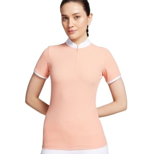 Produits de courses de chevaux équestres anglais d'Inde Chemise de spectacle d'équitation respirante haute performance Couche de base pour femmes - Product Image 1