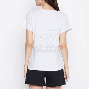เสื้อยืดและกางเกงขาสั้นผ้าฝ้าย 100% ระบายอากาศได้ดี สวมใส่สบาย ผลิตในประเทศปากีสถาน สำหรับผู้หญิง คุณภาพพรีเมียม แห้งเร็ว เหมาะสำหรับฤดูร้อน - Product Image 3