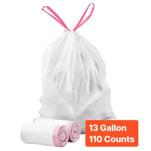Bolsas de Basura con Cordón de 13 Galones (Paquete de 110) - Bolsas de Basura para Cocina Extra Gruesas con Aroma Fresco y Reciclables - Product Image 5