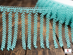 Encaje de Flecos de Lujo, Tela de Encaje con Borlas, Borde Decorativo de Flecos, Servicio de Fabricación Personalizada para Prendas, Cortinas y Manualidades - Product Image 1