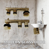 Systèmes de porte de douche sans cadre de nouveau Style système coulissant d'angle matériel de porte en verre pliant accessoires en acier pour vis de salle de bain