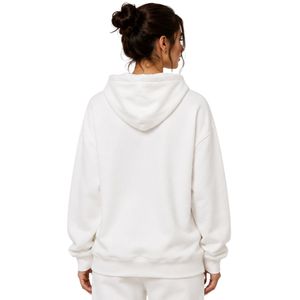 Sweat-shirt oversize blanc pour femme avec motif de dés en strass, en molleton de coton premium, décontracté, streetwear d'hiver - Product Image 2