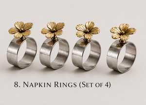 Luxury Napkin Ring Set Napkin Rings Metal Napkin Rings Stainless Steel Napkin Rings Gold Napkin Rings Floral Napkin Rings D - Product Image 4