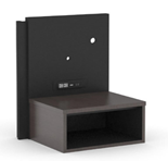Table de chevet Middle Night, largeur 32 pouces, certifiée CARB P2, MDF de qualité E0, finition HPL LPL, bande de bordure assortie, quincaillerie, décoration de chambre d'hôtel - Product Image 2