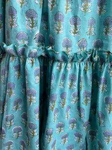 Robe midi décontractée à imprimé floral pour femme, col cœur, manches courtes, broderie florale, prix de gros, collection 2026 à succès - Product Image 3