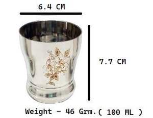 Gobelet à boire en verre imprimé floral en acier inoxydable pour l'eau, le jus, usage quotidien - Product Image 3