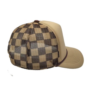 Gorra Trucker de Alta Calidad con Logotipo Personalizado, Nueva Llegada, Gorra Trucker Lisa de Malla con Diseño de Tablero de Ajedrez para Hombres y Mujeres, Ropa Casual de Calle - Product Image 2