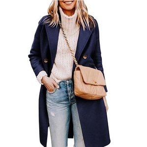 Wholesale Customized <b>Wool</b> Overcoat Plus Size Long Winter Trench <b>Coat</b> for Women Slim Trench Overcoats <b>With</b> <b>Belt</b> Breathable - Product Image 5