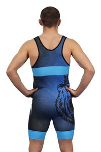 Customized High Quality Wrestling <b>Singlet</b> Digital Logo Printed 100% Polyester Quick Dry Breathable Plus Size Adult 220g - Product Image 2