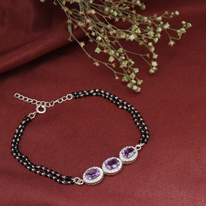 925 Silver Elegant Purple <b>Amethyst</b> Bead <b>Bracelet</b> Handmade For Bezel Setting Women Gift Jewelry Handmade Classic Jewelry Gift - Product Image 3