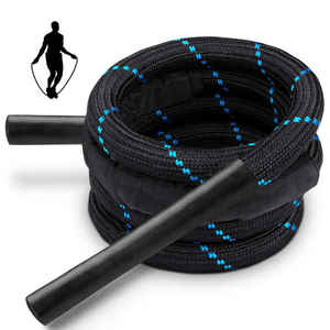 Cuerda para saltar con peso, de PVC y acero, ligera, cómoda, con espuma gruesa, para entrenamiento físico, con logotipo personalizado. - Product Image 1