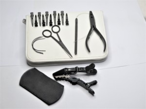 Kit d'outils de pose d'extensions capillaires de salon les mieux notés : Pince à ouvrir les anneaux, Pince à sertir les micro-anneaux, Pince à séparer les mèches - Product Image 3