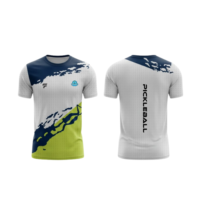 Kaos Olahraga Pickleball Plus Size Anti Lembap UPF 50 Ringan dan Bernapas untuk Latihan Pickleball dan Gym