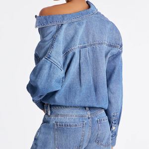 Conjunto de Blusa Cargo con Cinturón y Pantalones Bermuda de Diseñador, Primavera-Verano, Colección Premium para Mujer, Traje de Mezclilla, Venta al Por Mayor Personalizada - Product Image 3