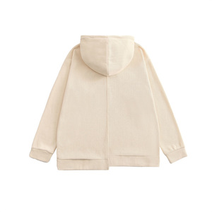 Sudadera con Capucha Personalizada con Logotipo, Color Beige Blanco Sólido, 100% Algodón, para Hombre, con Bolsillo, Corte Regular, Moda Otoñal - Product Image 5