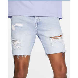 Nouveaux shorts en jean stretch décontractés pour hommes, bleu et noir - Product Image 3