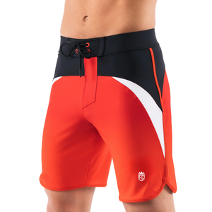 Shorts de bain pour hommes à blocs de couleur, séchage rapide, extensibles, pour la compétition, le surf et les sports nautiques, vêtements personnalisables avec logo OEM - Product Image 4