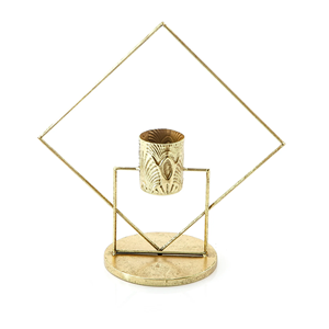 Portavelas Metálico Artístico Premium Ecológico para un Estilo Elegante en el Hogar, que Ofrece un Aspecto Sofisticado y un Brillo Cálido - Product Image 4