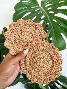 Posavasos Clásico de Ratán con Forma Floral, Hecho a Mano, Ideal para Decoración de Mesa de Comedor y Fiestas, de la India - Product Image 5