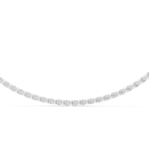 Collier tennis unique en or blanc 18 carats orné de diamants ronds cultivés en laboratoire, idéal pour les fêtes, les mariages, le quotidien et le bureau. - Product Image 4