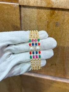 Luxury Gold finish Pearl <b>Bracelet</b> Premium Handmade Indian Fashion Jewelry Wholesale Supplier Manufacturer OEM ODM - Product Image 2