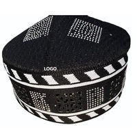 Casquette musulmane pour homme de qualité supérieure, à rayures simples, imprimées en relief, couleurs personnalisées, légère, respirante, en coton extensible, pour toutes les saisons