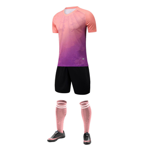 Full Custom Sublimated Soccer Uniform Kit Full Set Quick Dry Football Jersey Men's Athletic Short Sleeve Gradient Color OEM Bulk - Product Image 2